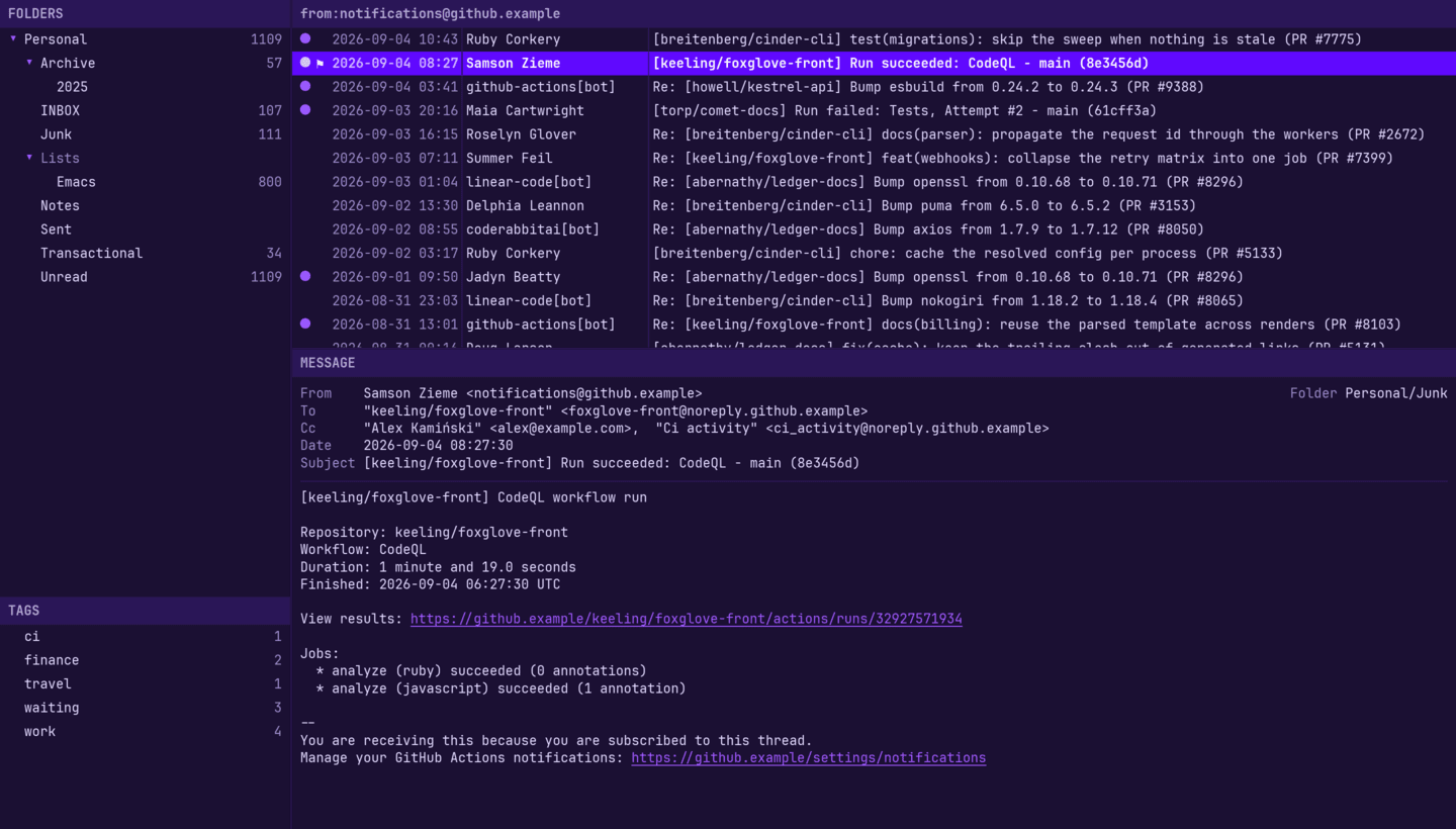 GitHub subjects with repeated bracketed prefixes and Re: markers